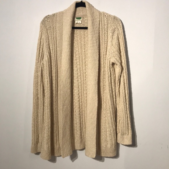 Anthropologie cream open knitted chunky cardigan size medium - Picture 1 of 9
